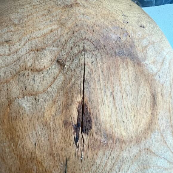 Unbranded Large Wooden Dough Bowl 12 in Hand Turned Smooth Vintage - Picture 5 of 9